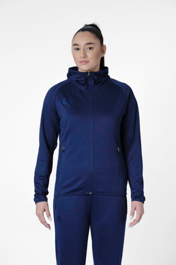 Official tracksuit top with hood (navy blue/navy blue)