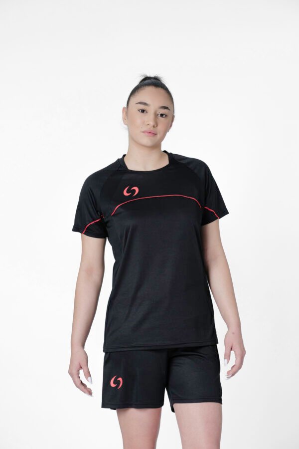 S-cut t-shirt (black/red)
