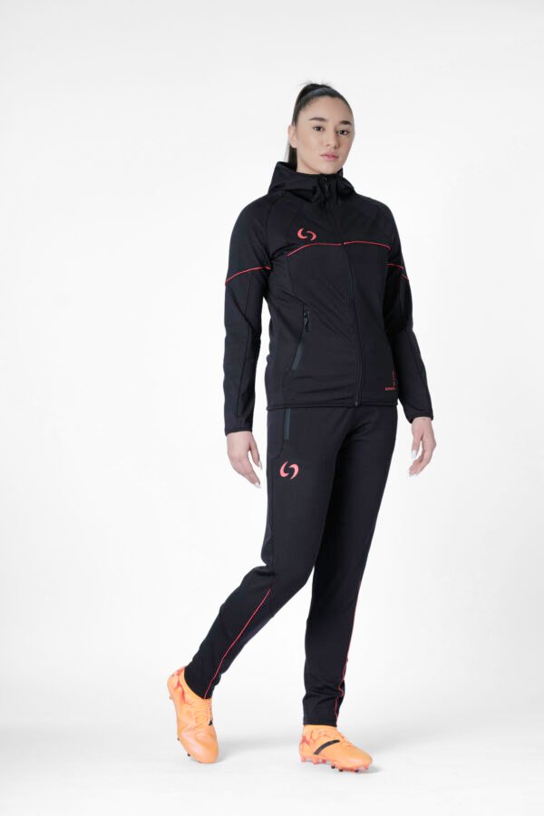 S-cut training tracksuit bottoms (black/red)