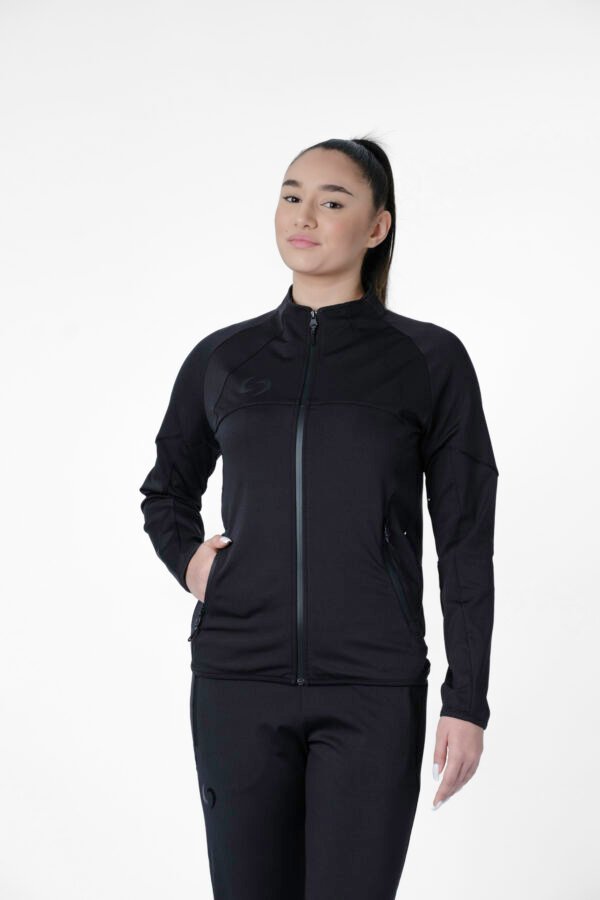 S-cut training tracksuit jacket (black/black)