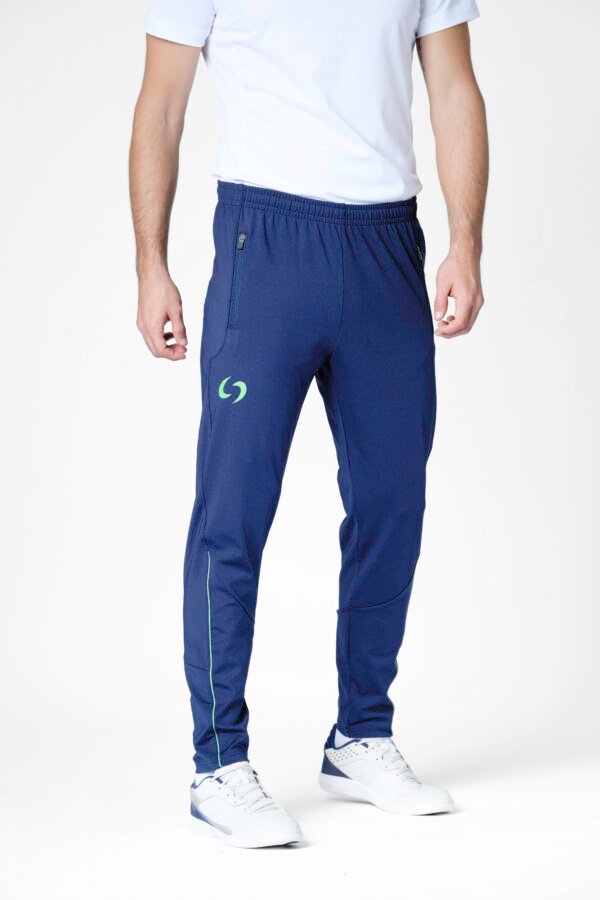 S-cut training tracksuit bottoms (navy blue/green)