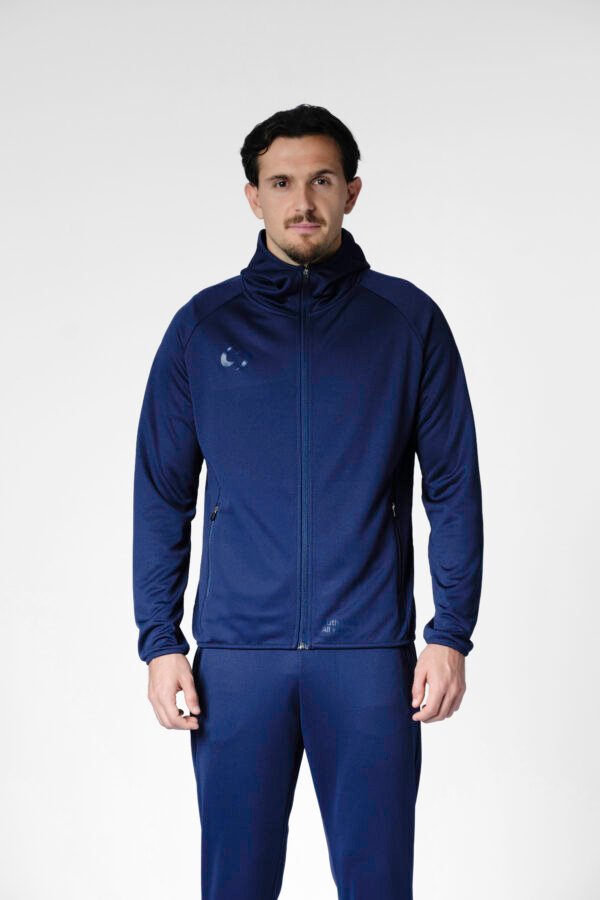 Official tracksuit top with hood (navy blue/navy blue)