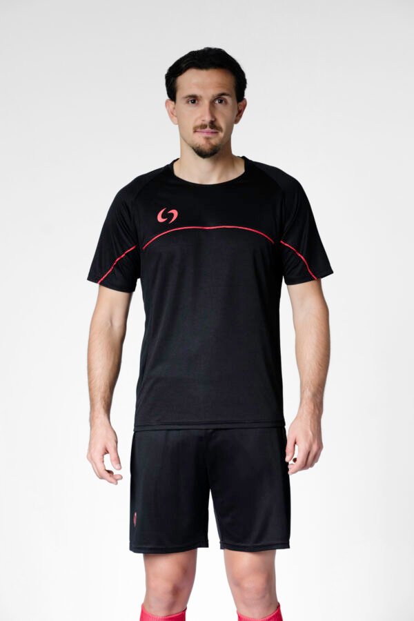 S-cut t-shirt (black/red)