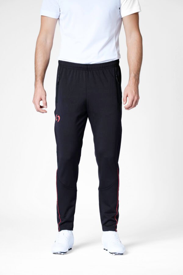 S-cut training tracksuit bottoms (black/red)