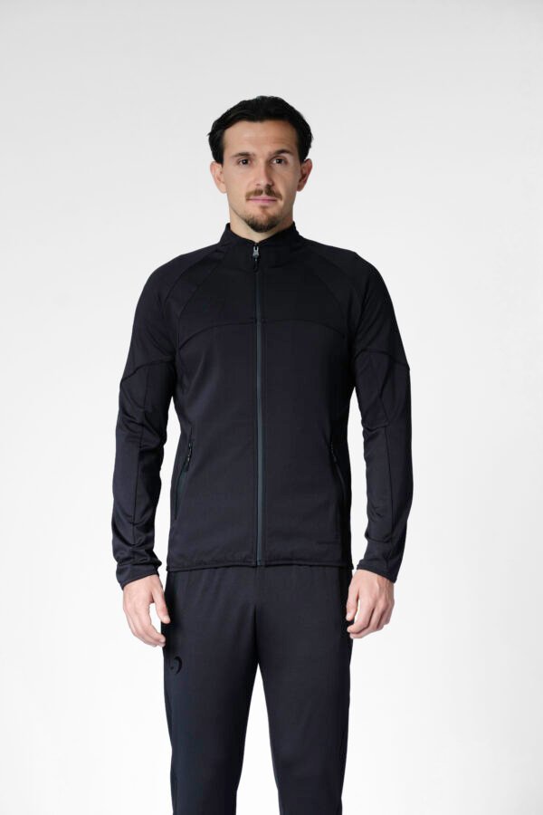 S-cut training tracksuit jacket (black/black)